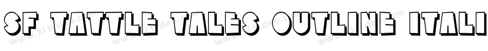 SF Tattle Tales Outline Italic字体转换